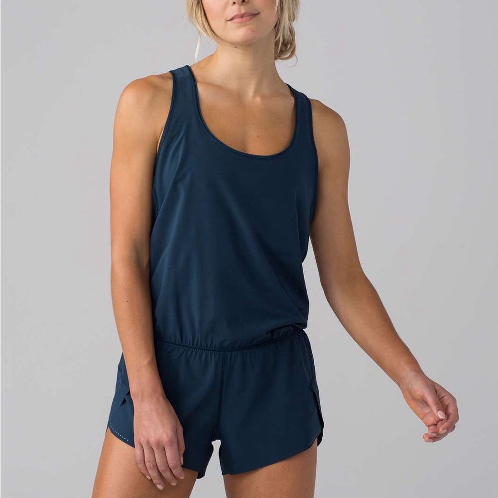 Lululemon Chase Me Runsie Onesie in Jaded Blue